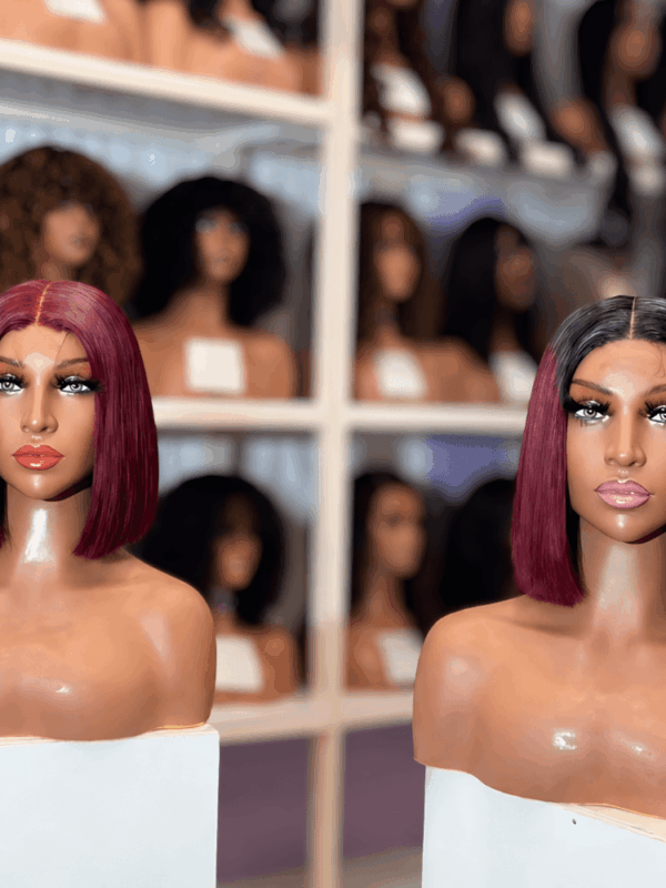 Burgundy Bone Straight Wig